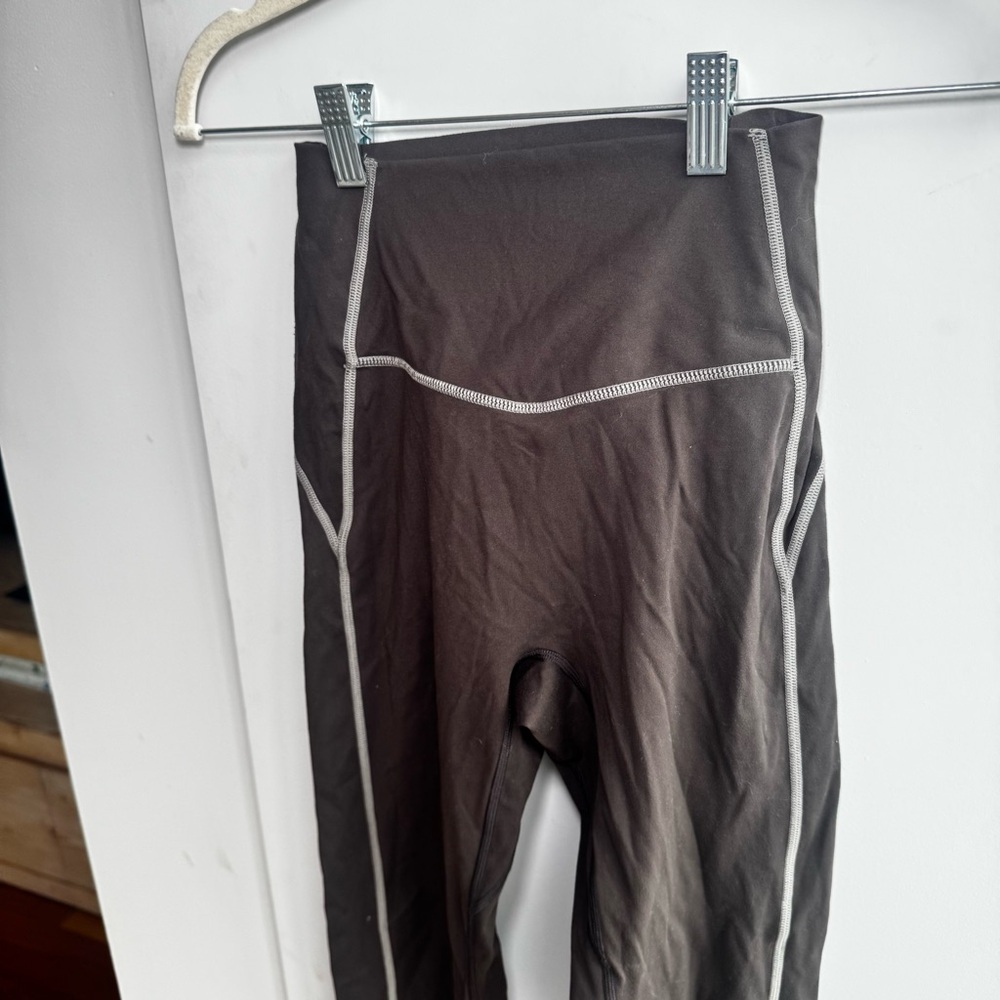 Aoxjox Workout High Waisted Leggings - Driftwood Brown - Picture 6 of 8